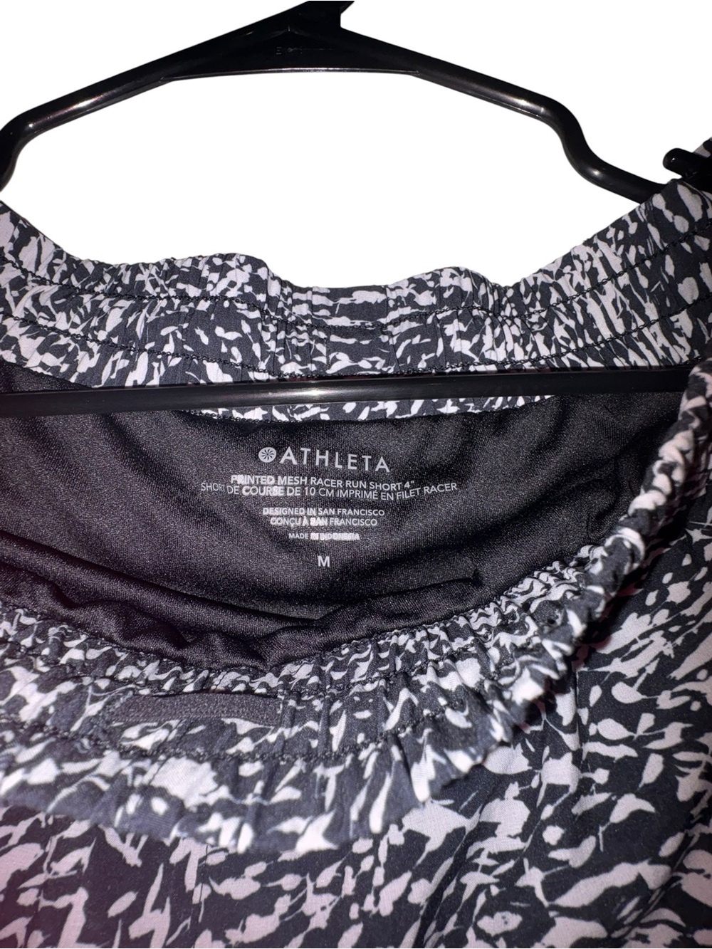 Athleta Printed Mesh Racer Run Short 4" - Picture 2 of 3